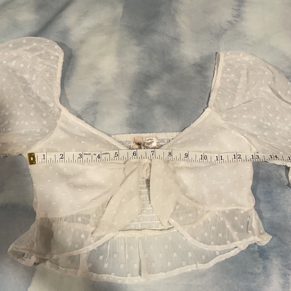 H&M White Smocked Crop Top - Picture 7 of 11